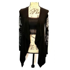 Twentyone black Cardigan with floral details